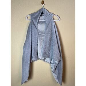 Marcus Adler Women's Gray Rainfall Faux Fur Vest Sz OSFM